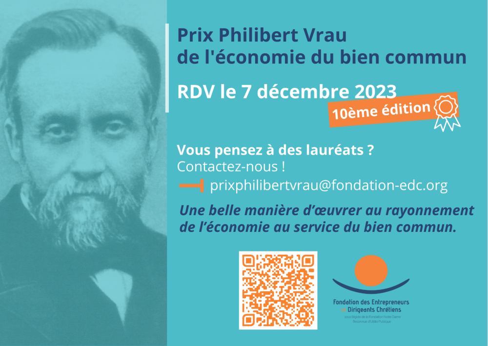 Prix Philibert Vrau de l'économie du bien commun - 2023 - 10ème édition
